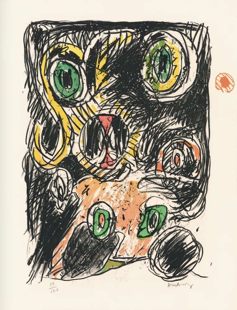 リトグラフ Alechinsky - Sac des lignes