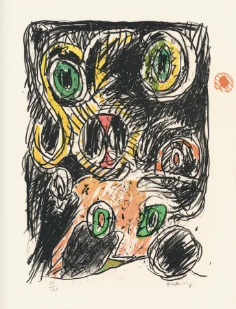 リトグラフ Alechinsky - Sac des lignes