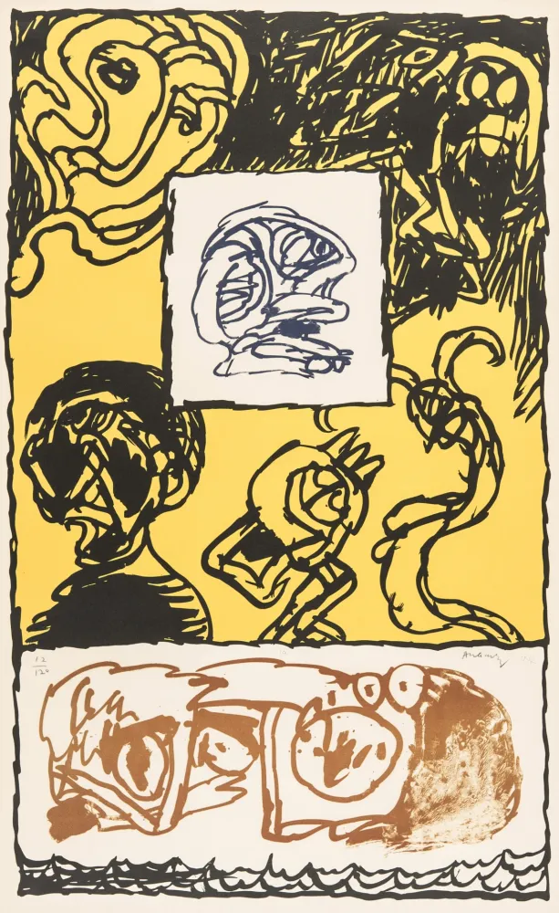 リトグラフ Alechinsky - Samuel Beckett