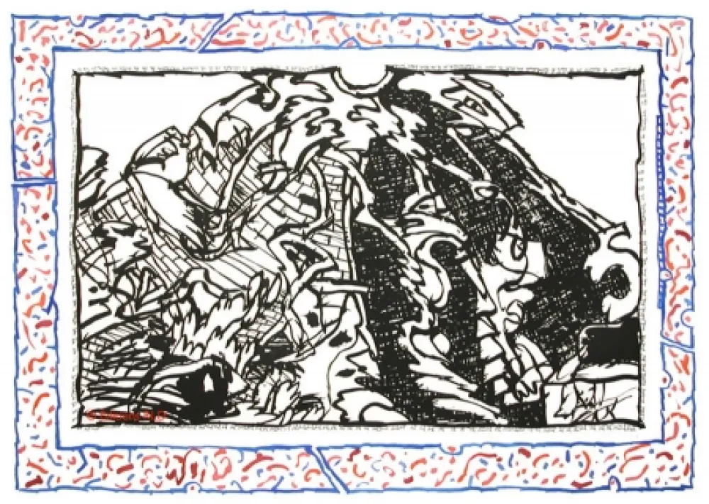 エッチングと　アクチアント Alechinsky - Sans l'écorce A