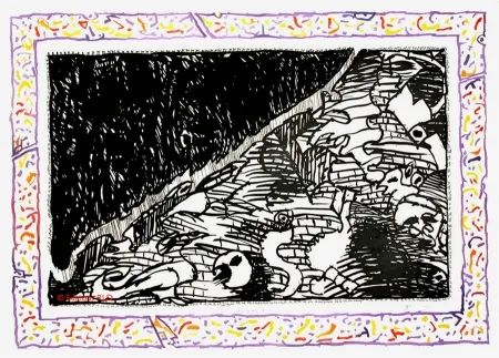 エッチングと　アクチアント Alechinsky - Sans l'écorce B