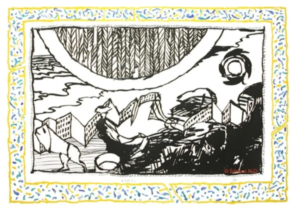 エッチングと　アクチアント Alechinsky - Sans l'écorce D