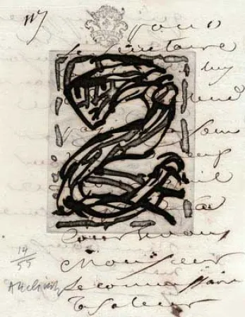 彫版 Alechinsky - Sans Nouvelles