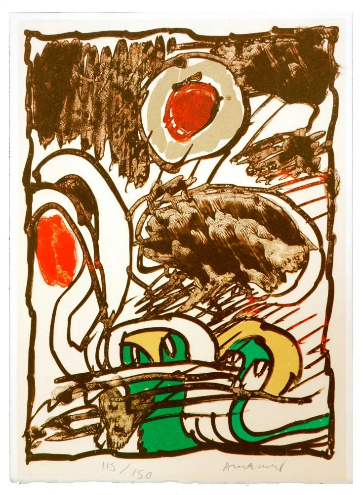 リトグラフ Alechinsky - Sans titre