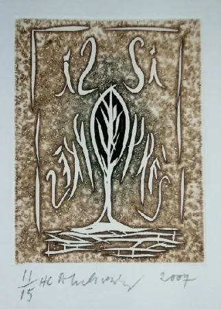 エッチングと　アクチアント Alechinsky - Sans titre