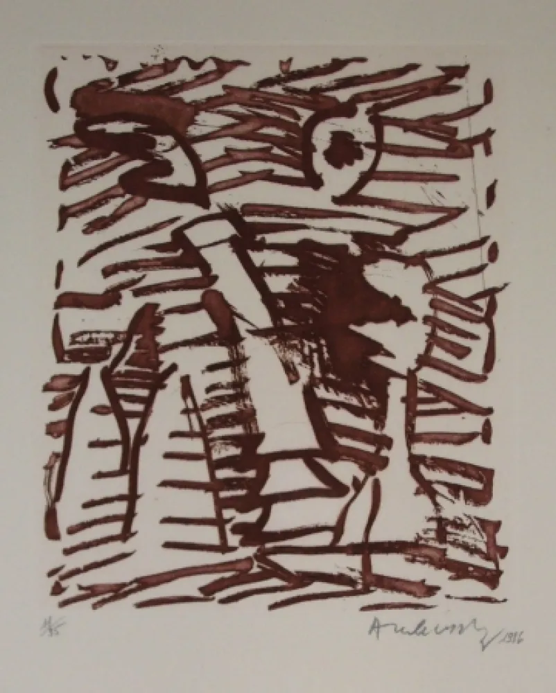 エッチングと　アクチアント Alechinsky - Sans titre