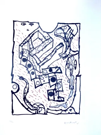 エッチングと　アクチアント Alechinsky - Sans Titre