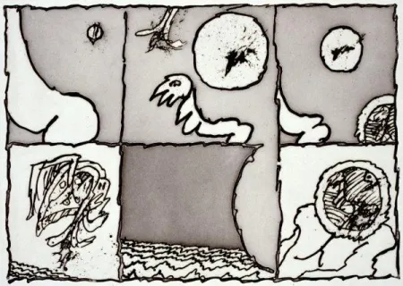 エッチングと　アクチアント Alechinsky - Sans Titre