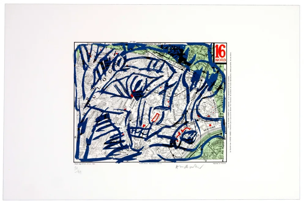 リトグラフ Alechinsky - Seizième arrondissement, Nord (Paris)