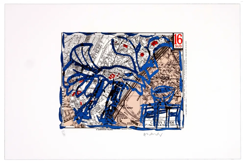 リトグラフ Alechinsky - Seizième arrondissement, Sud  (Paris)