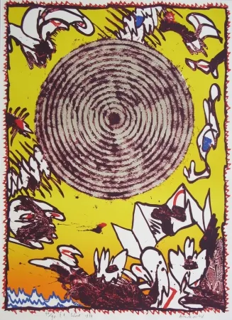 リトグラフ Alechinsky - Seoul 1988