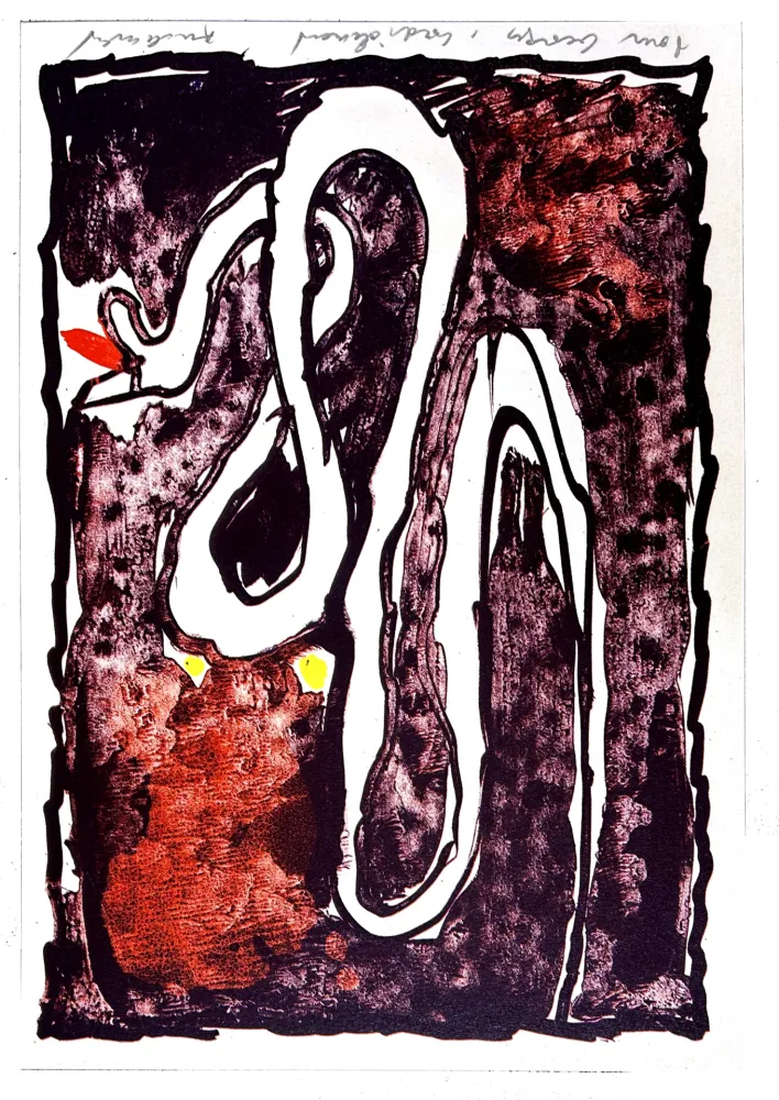 リトグラフ Alechinsky - Serpent