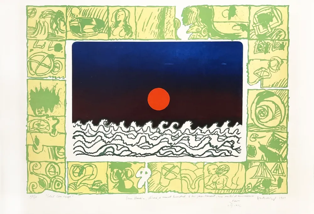 彫版 Alechinsky - Soleil cou coupé