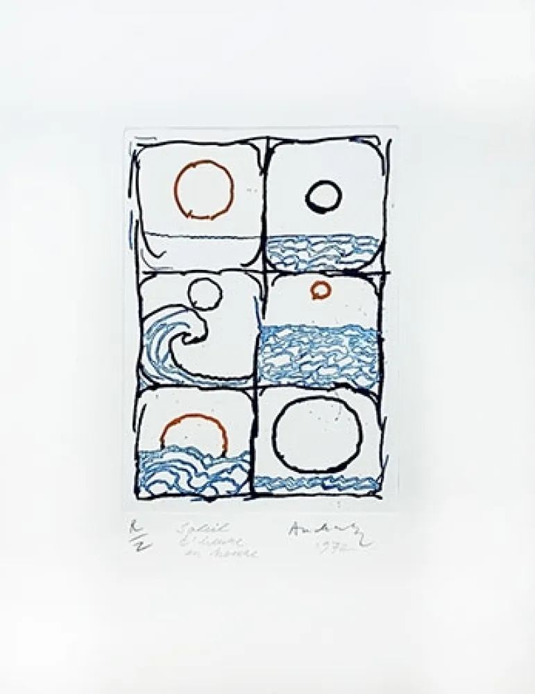 彫版 Alechinsky - Soleil d'heure en heure