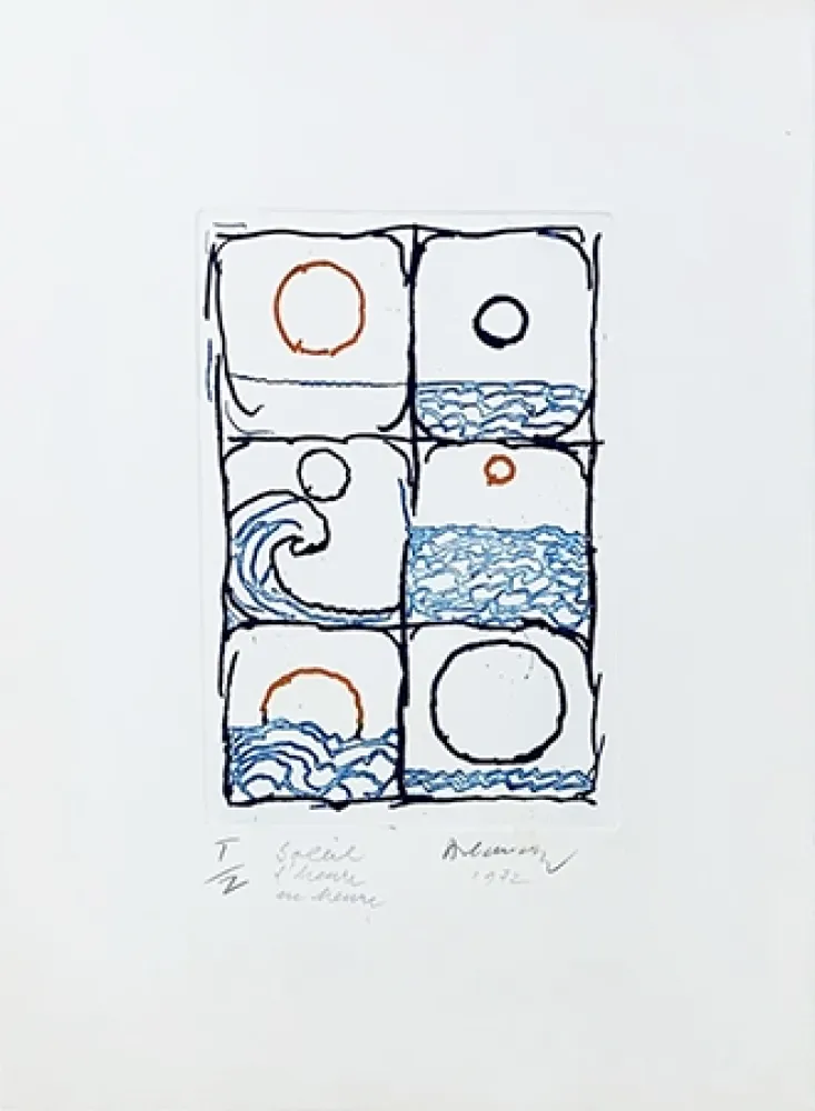 彫版 Alechinsky - Soleil d'heure en heure