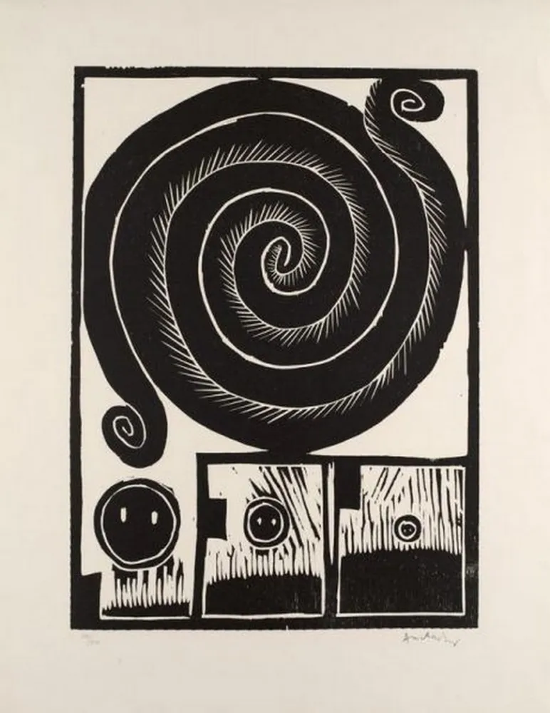 木版 Alechinsky - SPIRALE 1972