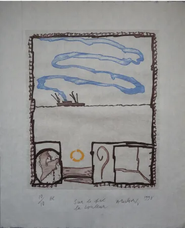 彫版 Alechinsky - Sur le Fil la couleur 