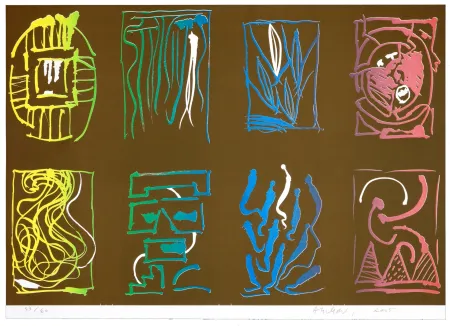 リトグラフ Alechinsky - Tapis et Caries