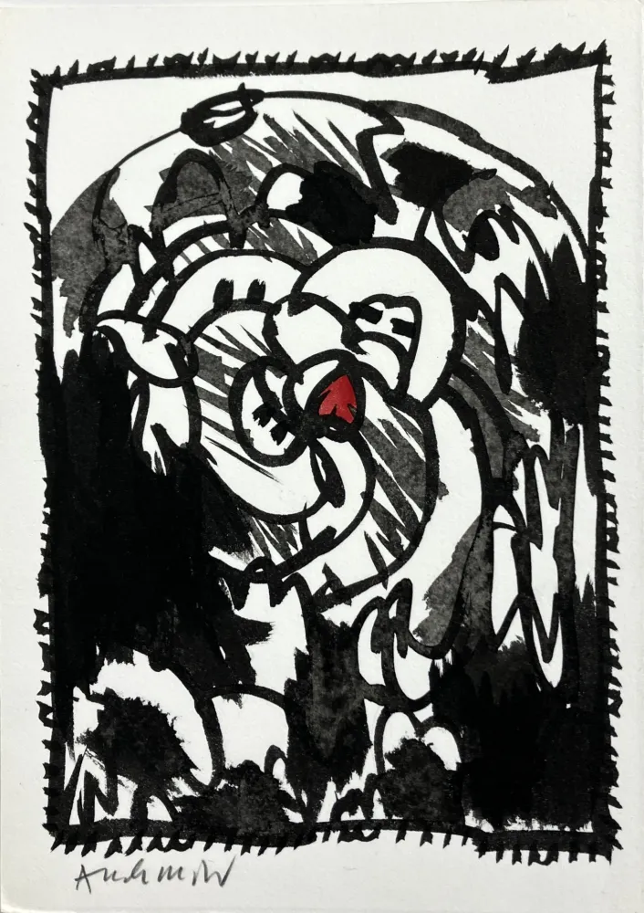 技術的なありません Alechinsky -  Tête Bêche, 1987