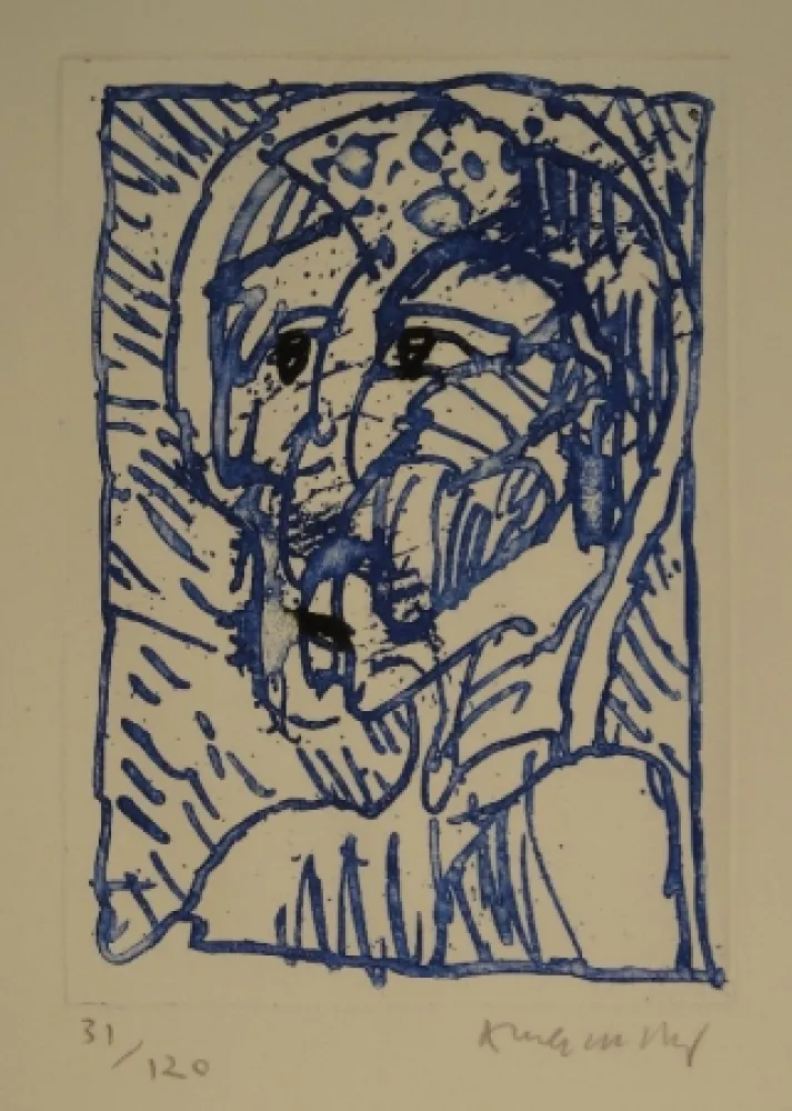 エッチング Alechinsky - Tête / Kopf. 