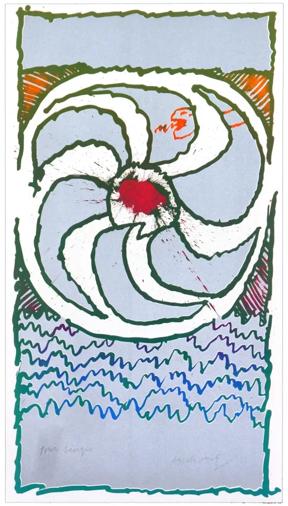 リトグラフ Alechinsky - Tout à trac