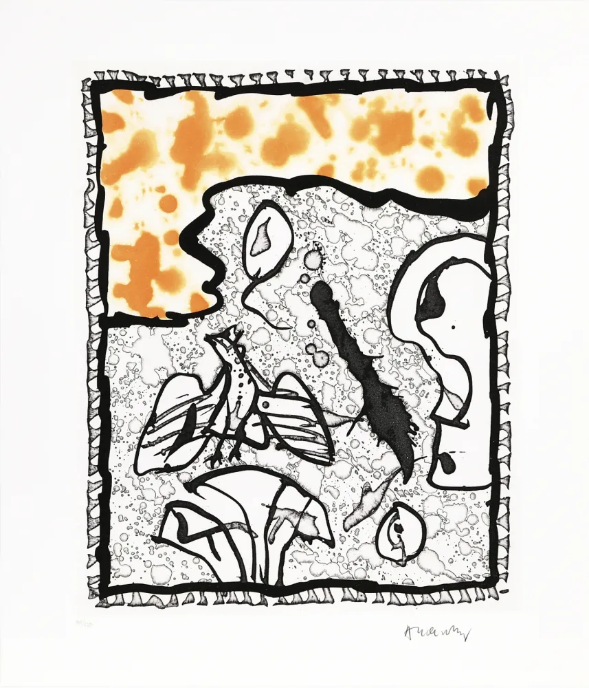 リノリウム彫版 Alechinsky - Traité des excitants modernes 03