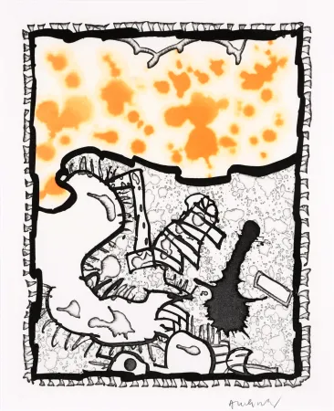 リノリウム彫版 Alechinsky - Traité des excitants modernes 04