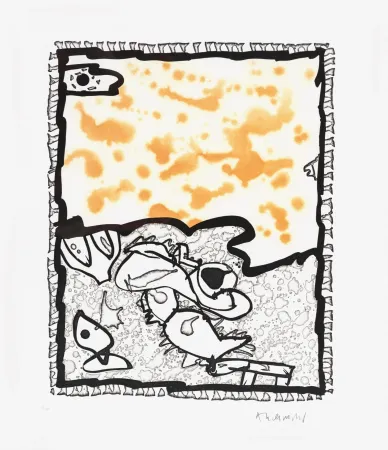 リノリウム彫版 Alechinsky - Traité des excitants modernes 05