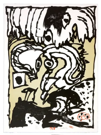 リトグラフ Alechinsky - Un