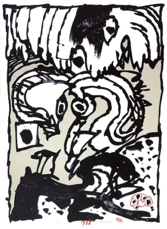 リトグラフ Alechinsky - UN