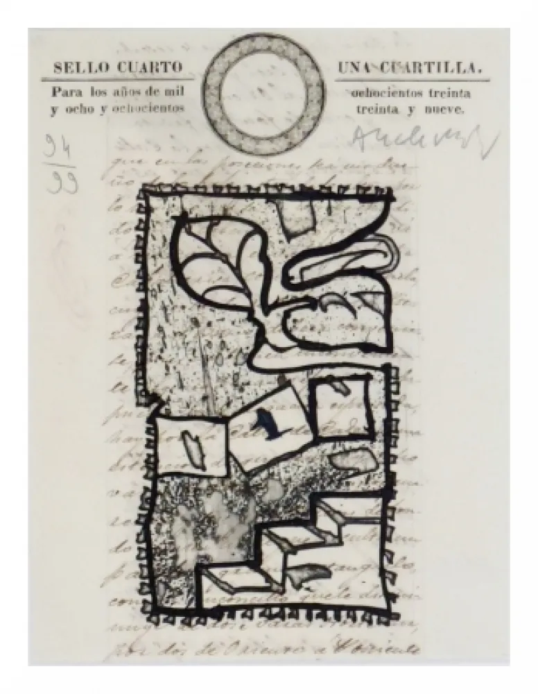 エッチング Alechinsky - Una Cuartilla