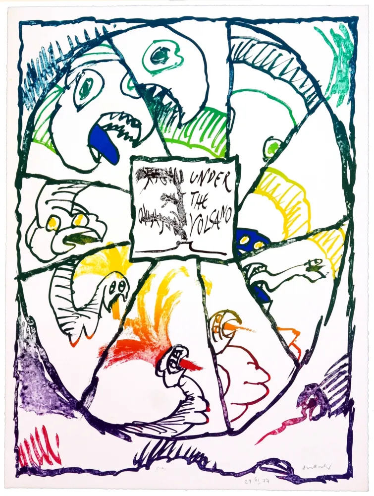 リトグラフ Alechinsky - Under de Volcano
