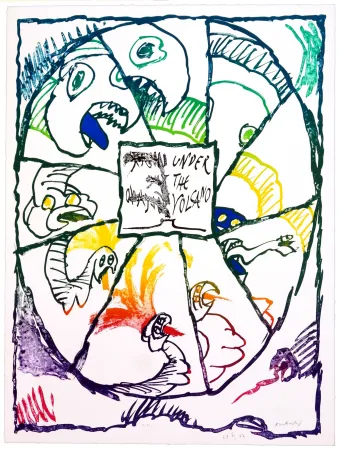 リトグラフ Alechinsky - Under de Volcano