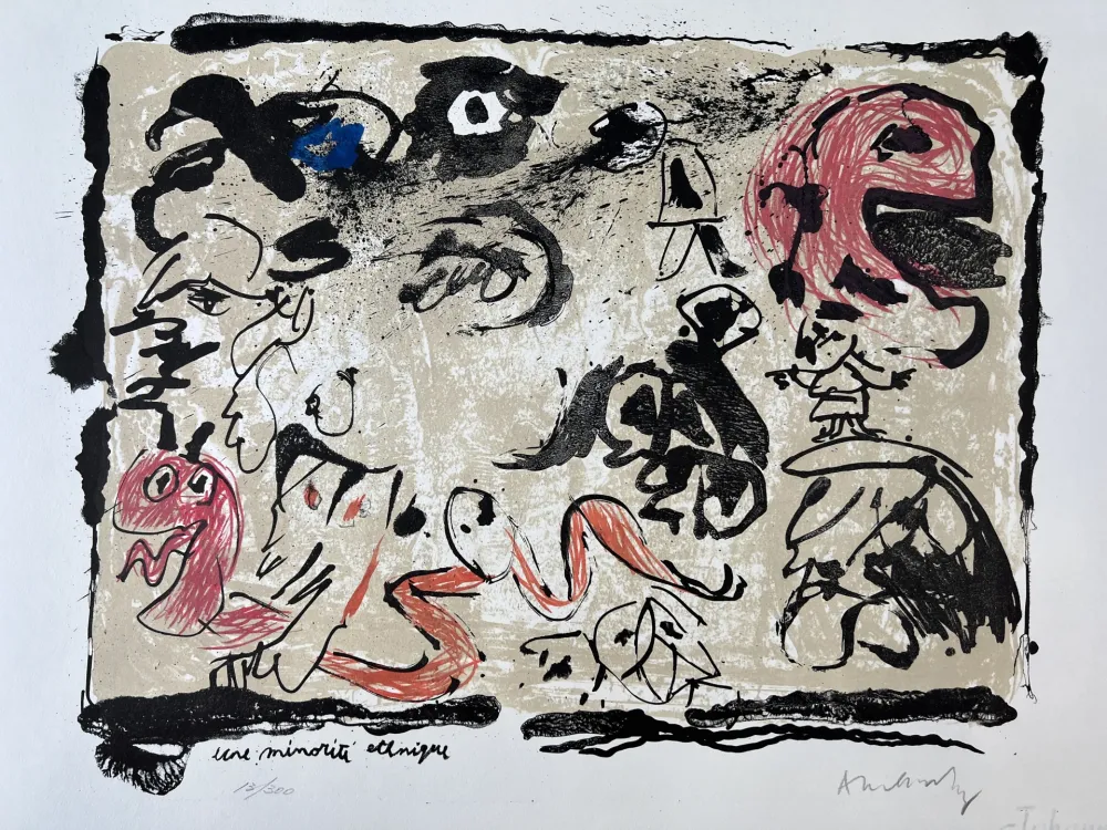 リトグラフ Alechinsky - Une minorité ethnique