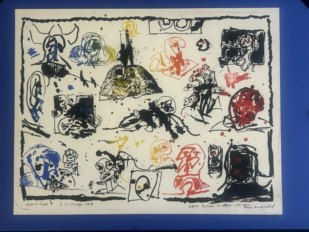 リトグラフ Alechinsky - Une pierre , deux passages 1967