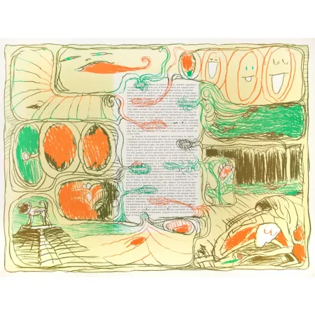 リトグラフ Alechinsky - Untitled