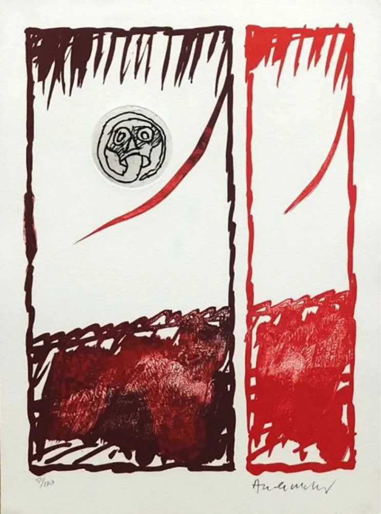 エッチング Alechinsky - '' Vaccillations ''