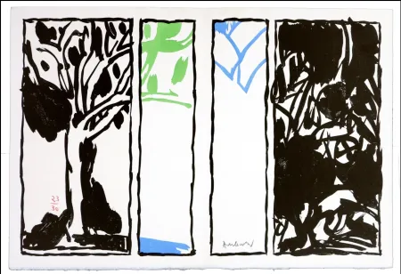 リトグラフ Alechinsky - Vaccillations