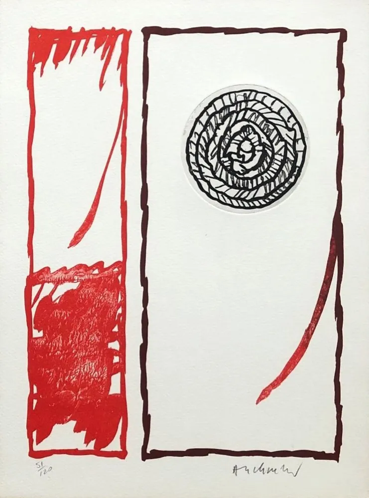 エッチング Alechinsky - '' Vaccillations II ''