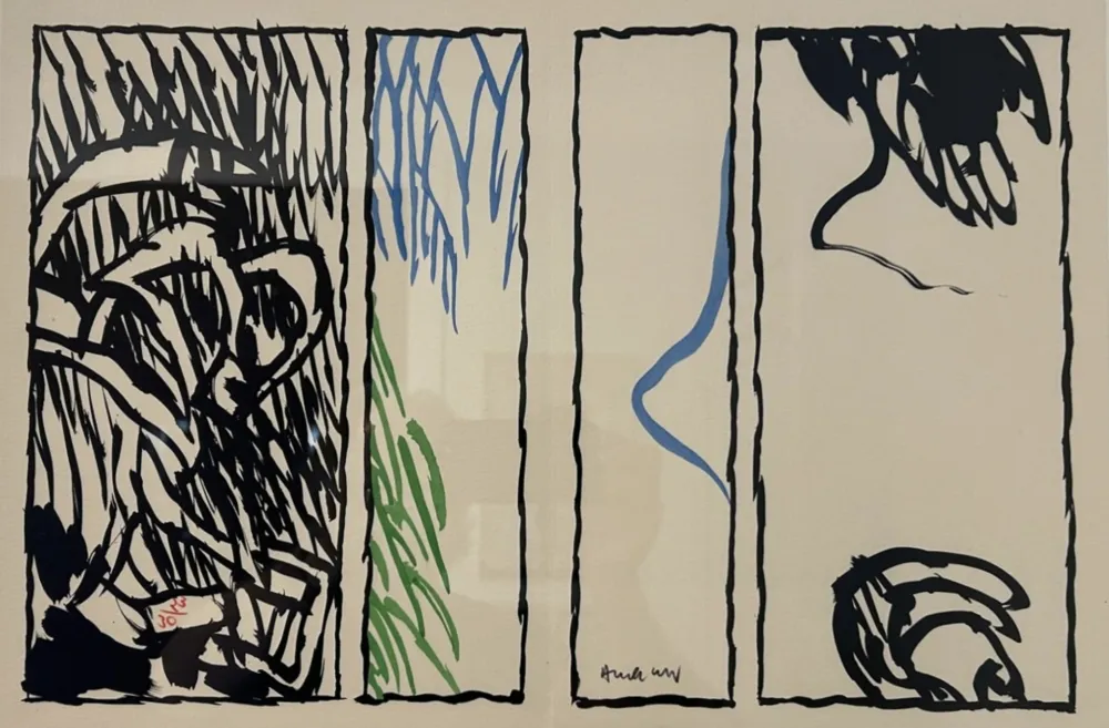 リトグラフ Alechinsky - Vacillations (with Watercolor)