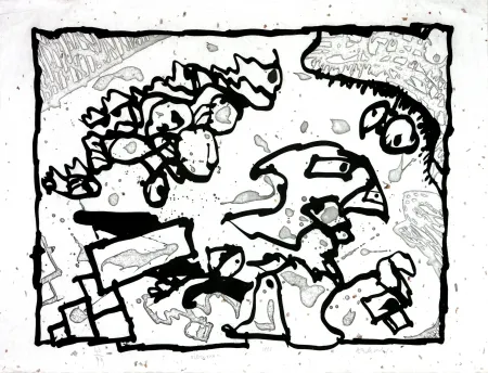 エッチング Alechinsky - Vibrions