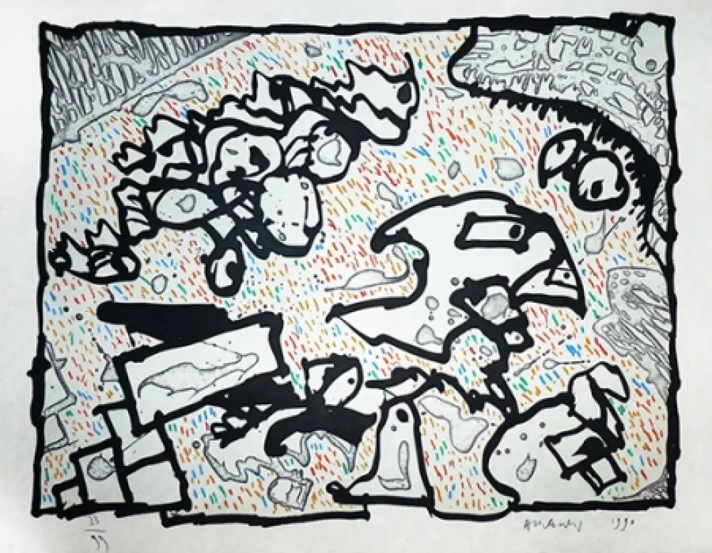 彫版 Alechinsky - Vibrions