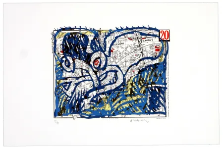 リトグラフ Alechinsky - Vingtième arrondissement (Paris)