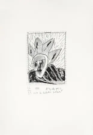 彫版 Alechinsky - Vive la calotte polaire