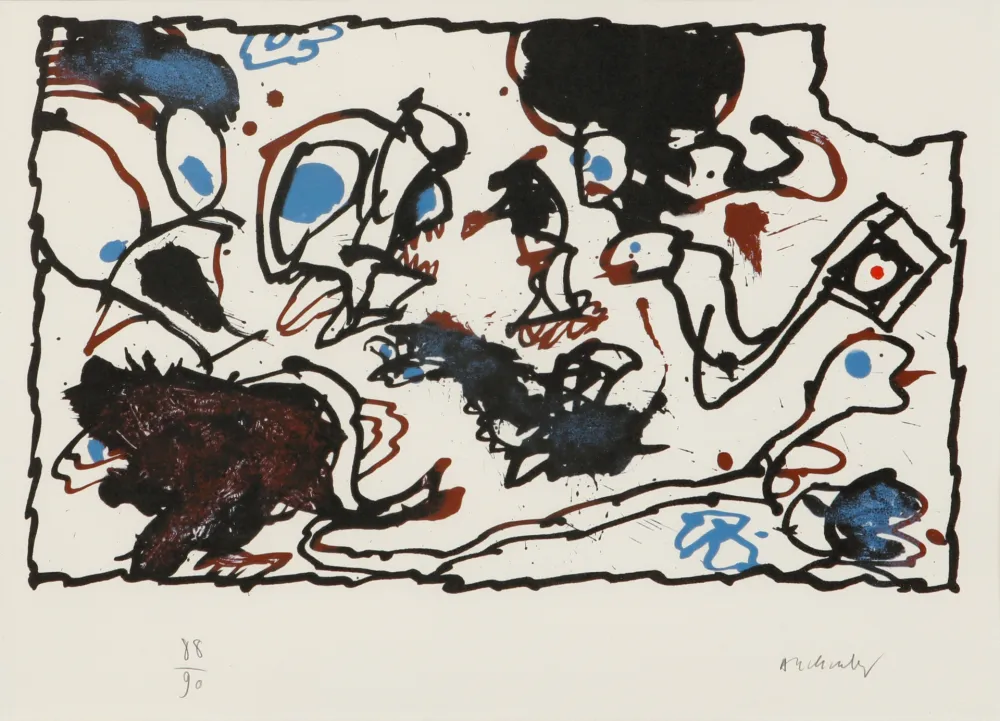 リトグラフ Alechinsky - Vivier