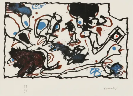 リトグラフ Alechinsky - Vivier