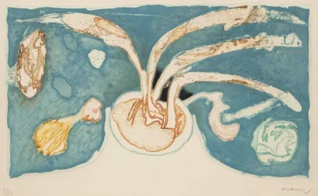 エッチングと　アクチアント Alechinsky - Volcan de nuit