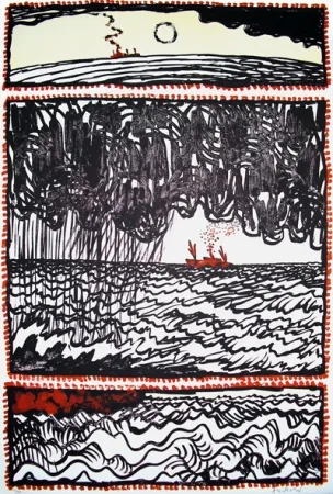 リトグラフ Alechinsky - Volturno 2