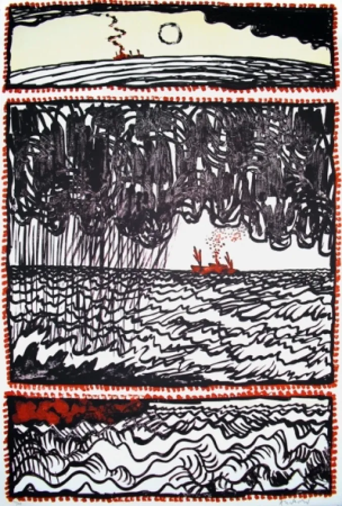 リトグラフ Alechinsky - Volturno 2