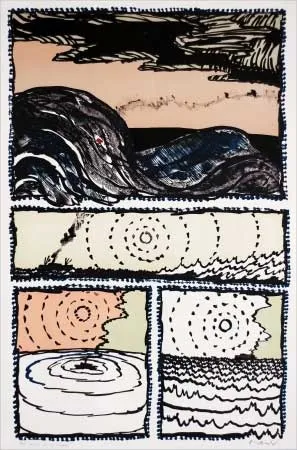 リトグラフ Alechinsky - Volturno 2